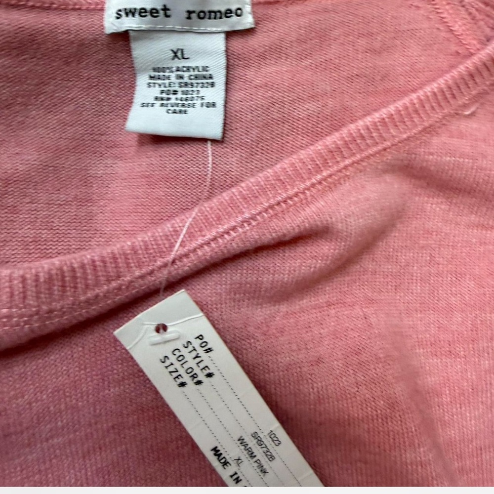 Pink Sweet Romeo Ribbed Raglan Sleeve Sweater‎ - Picture 6 of 8